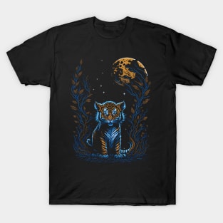 Tiger Cub By Moonlight T-Shirt